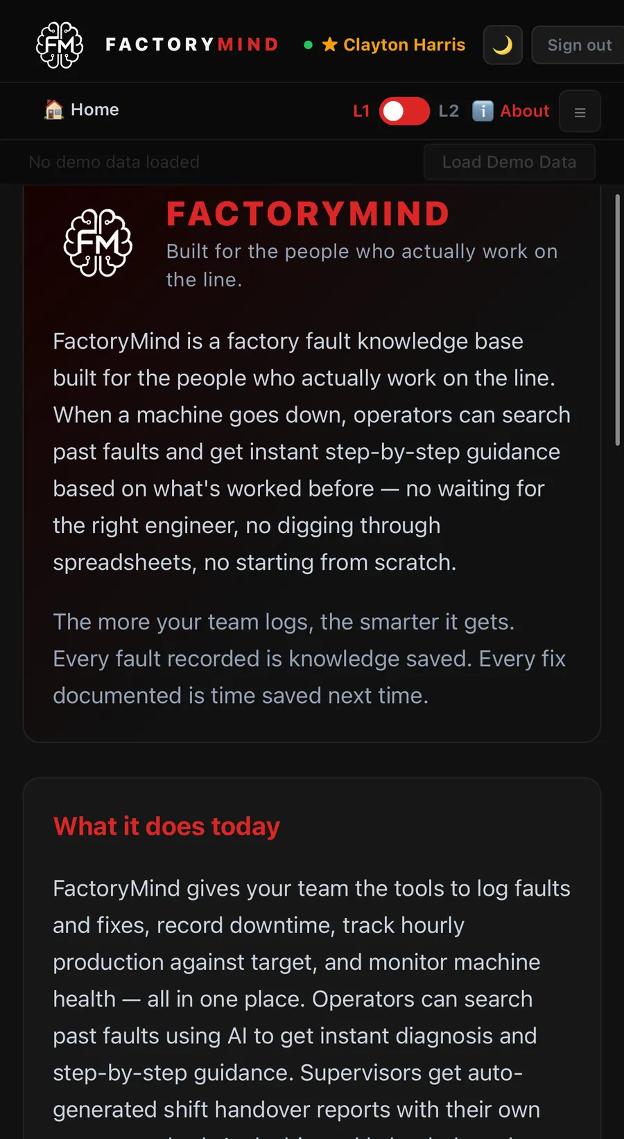 About FactoryMind: a fault knowledge base built for the people who work on the line